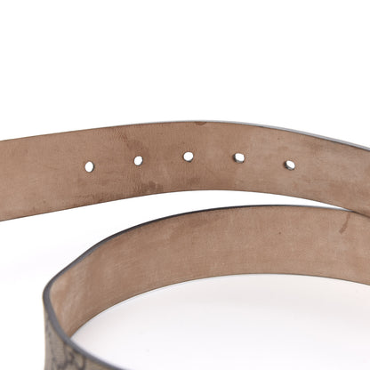 Gucci GG Supreme Monogram Selleria Calfskin Bee 35mm Belt 85 34 Beige Ebony Multicolor Cocoa 3 of 6