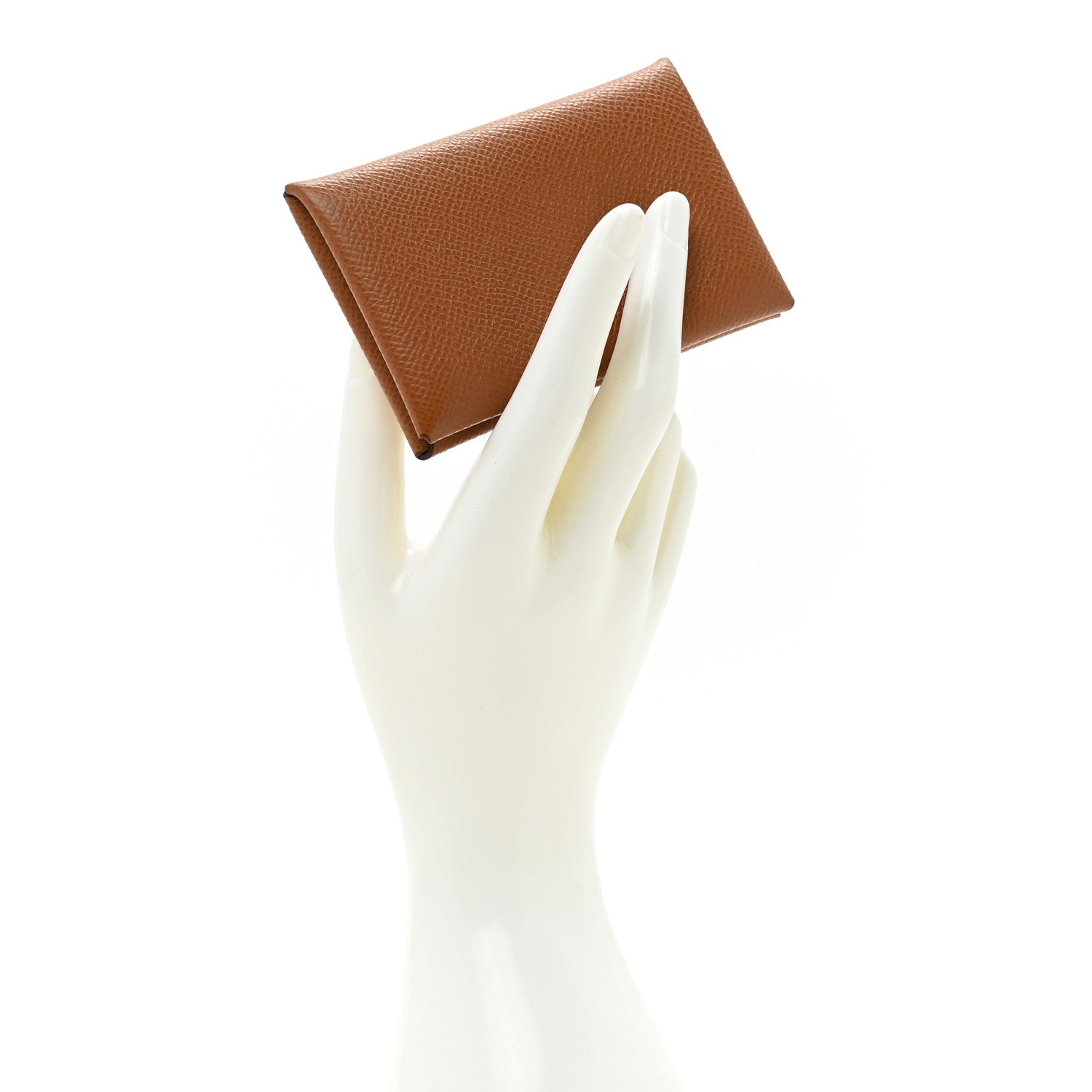 Hermes Epsom Calvi Card Case Gold 2 of 12