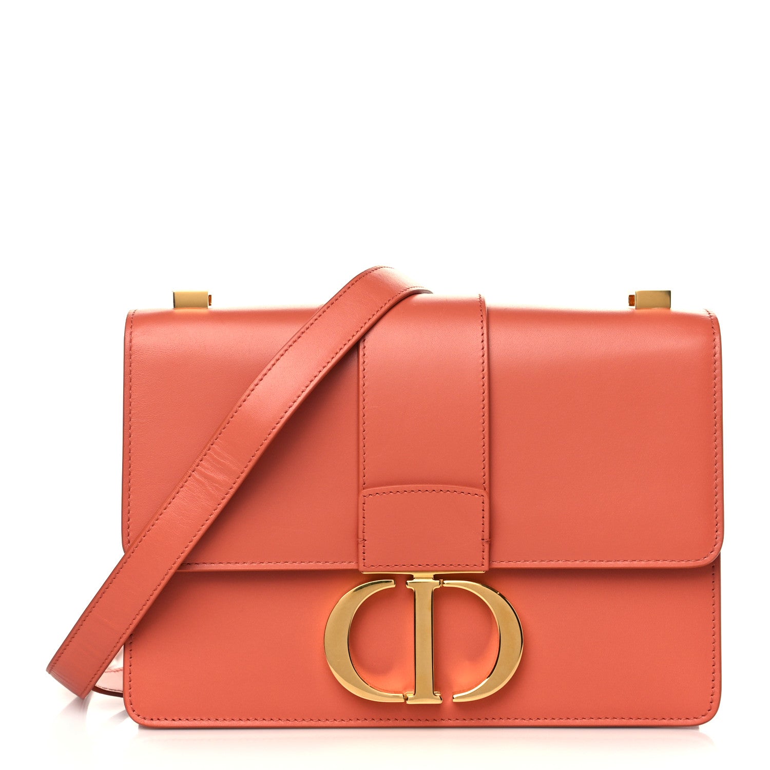Christian Dior Smooth Calfskin 30 Montaigne Flap Bag Indian Red 1 of 5