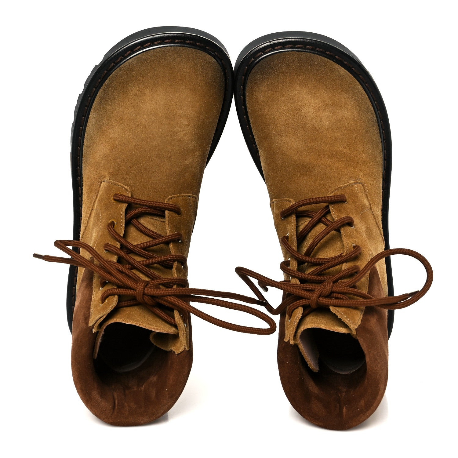 Loewe Suede Mens Sierra Combat Boots 41 Tobacco Brown 2 of 11
