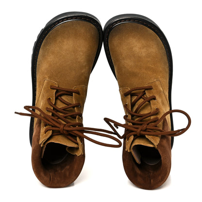 Loewe Suede Mens Sierra Combat Boots 41 Tobacco Brown 2 of 11