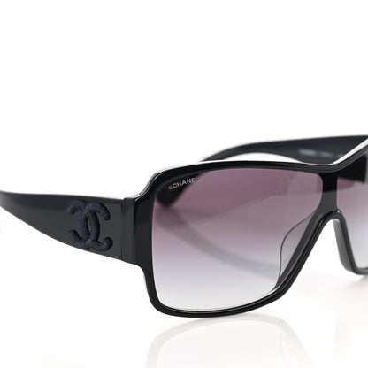 Chanel Acetate Shield Sunglasses 5449-A Black 7 of 8