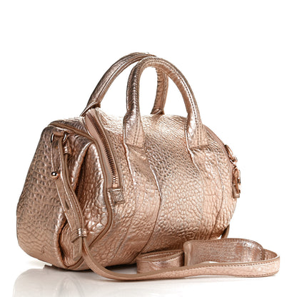 Alexander Wang Metallic Pebbled Lambskin Rockie Rose Gold Hardware 3 of 11