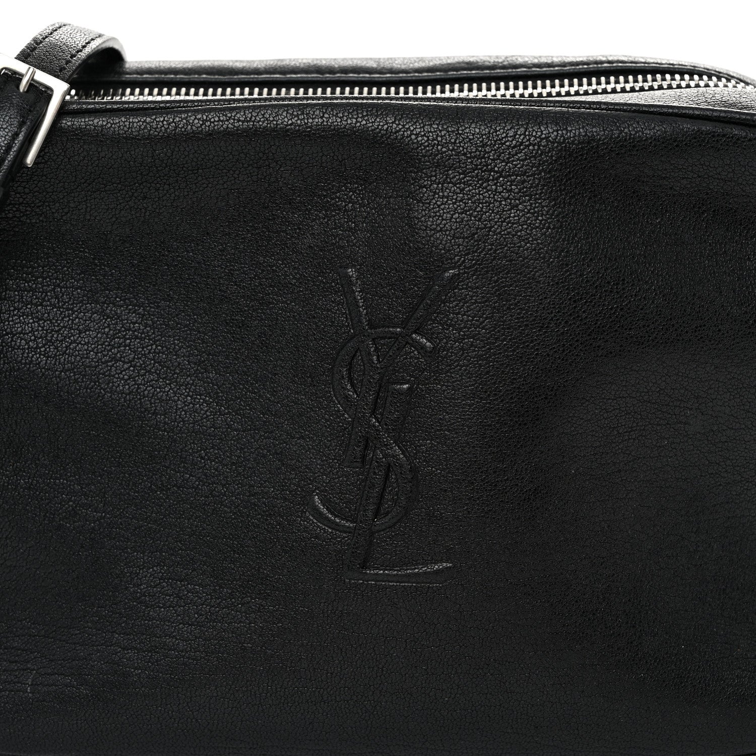 Saint Laurent Lambskin Monogram Small Lou Camera Bag Black 8 of 10