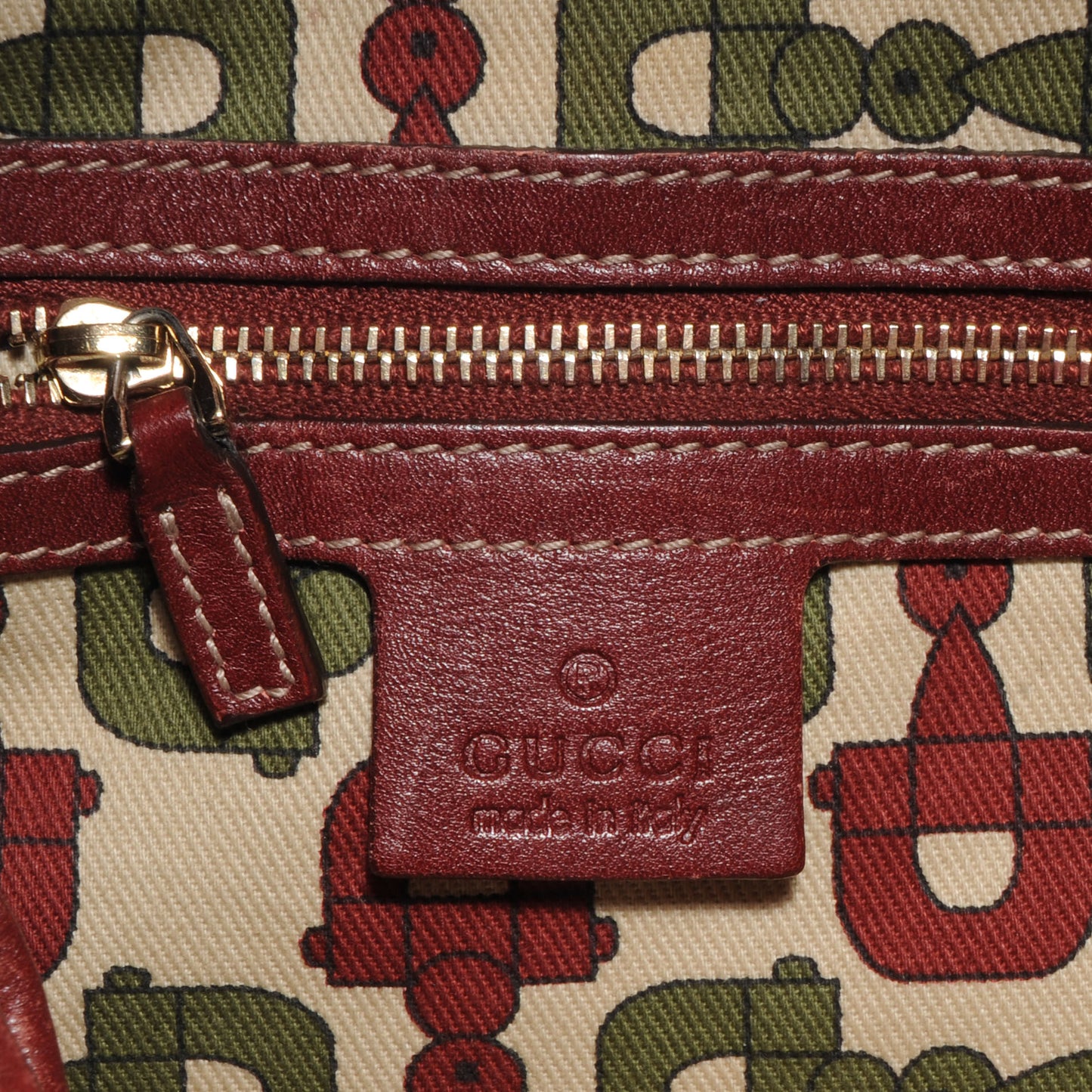 Guccissima Large Jackie O Bouvier Hobo Dark Red