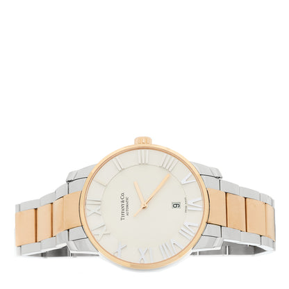 Tiffany Stainless Steel 18K Rose Gold 42mm Atlas Automatic Watch 2 of 5