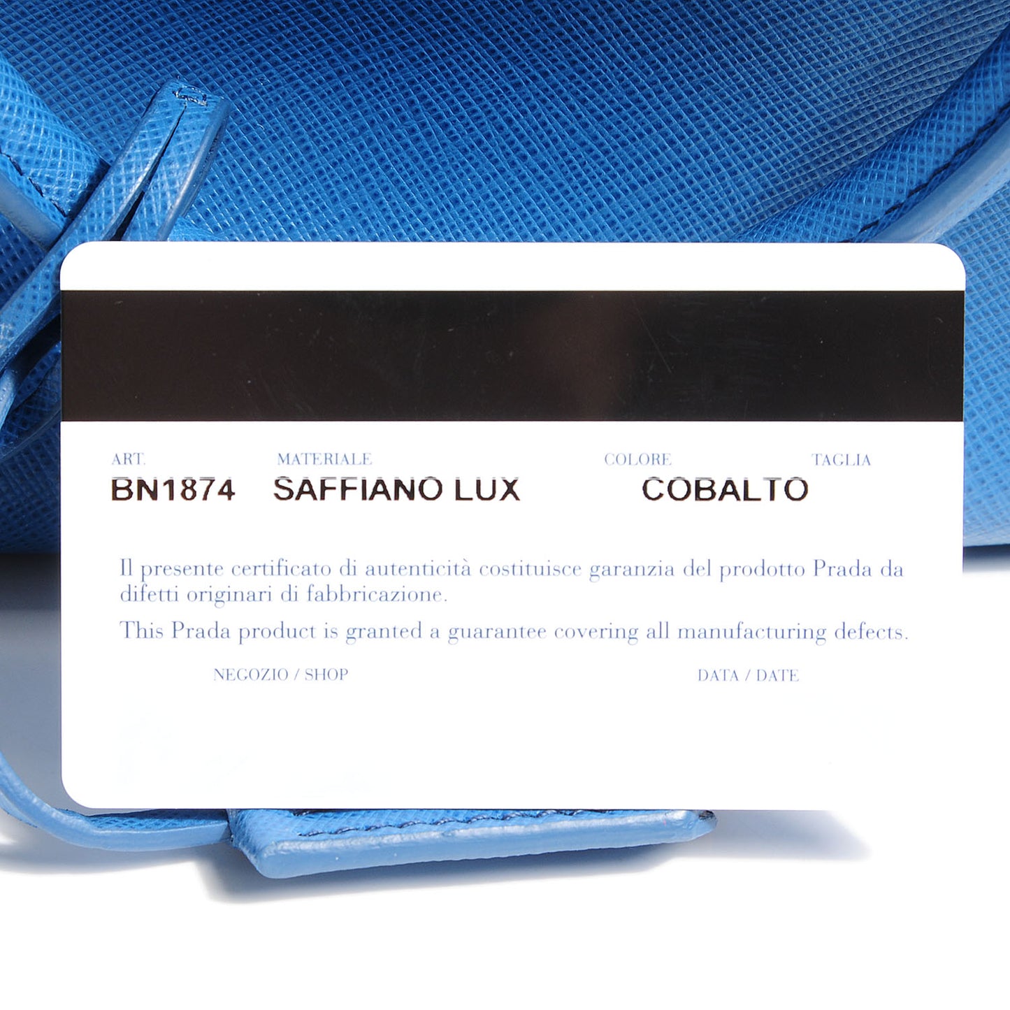Saffiano Lux Medium Tote Cobalto