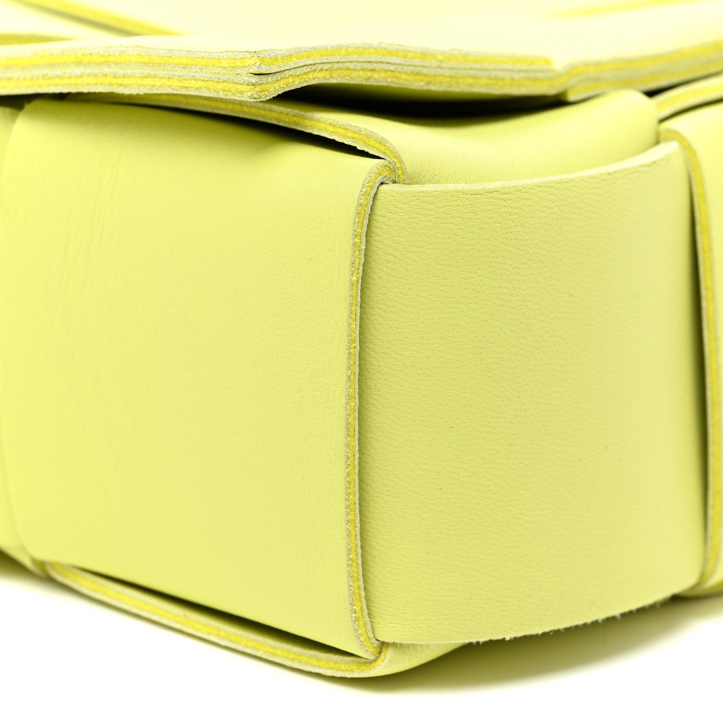 Lambskin Maxi Intrecciato Cassette Crossbody Bag Seagrass