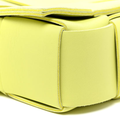 Bottega Veneta Lambskin Maxi Intrecciato Cassette Crossbody Bag Seagrass 8 of 9