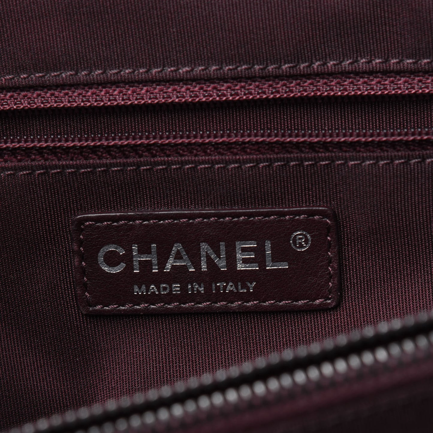 Glazed Calfskin Quilted Tote Black