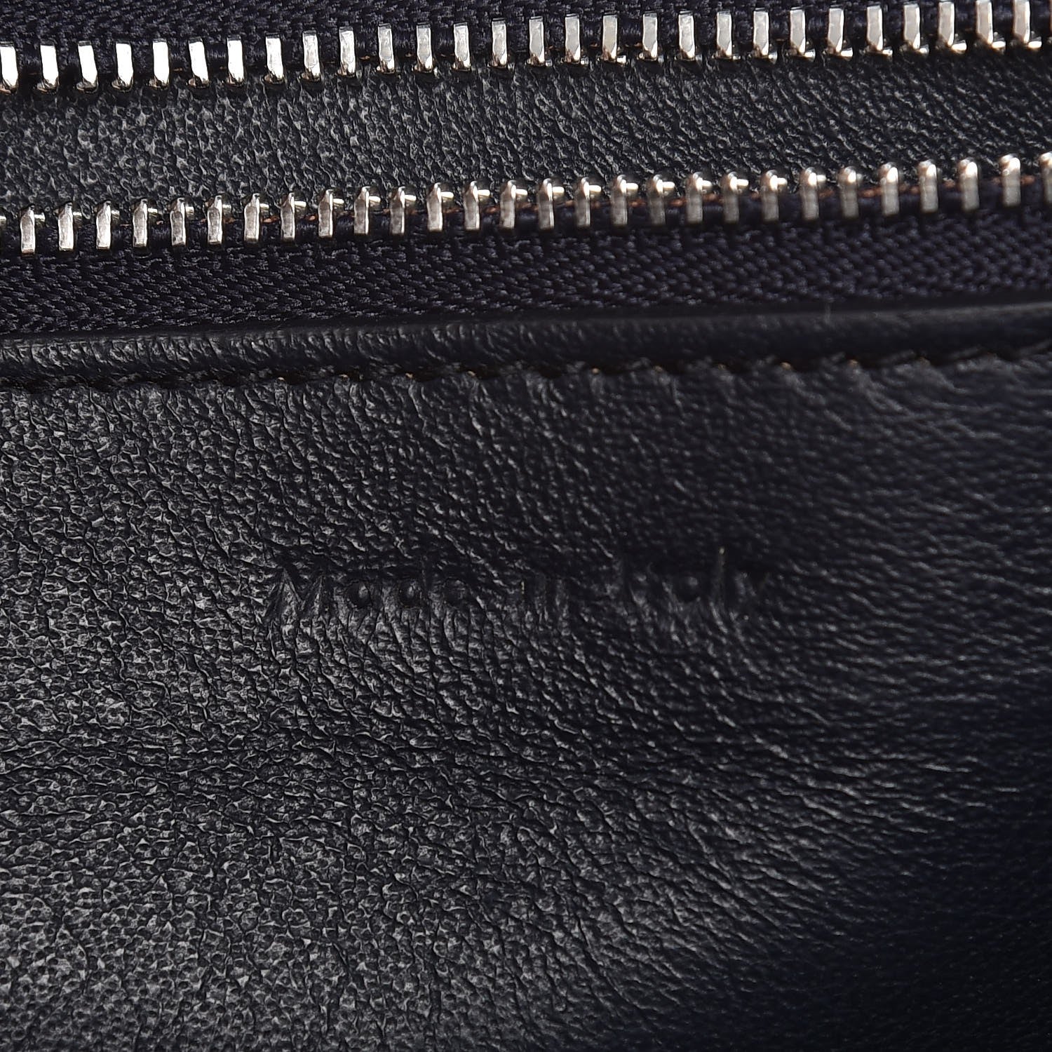 Celine Grained Calfskin Medium Bi-Color Edge Shoulder Bag Indigo Black 7 of 8