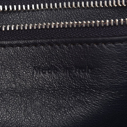 Celine Grained Calfskin Medium Bi-Color Edge Shoulder Bag Indigo Black 7 of 8