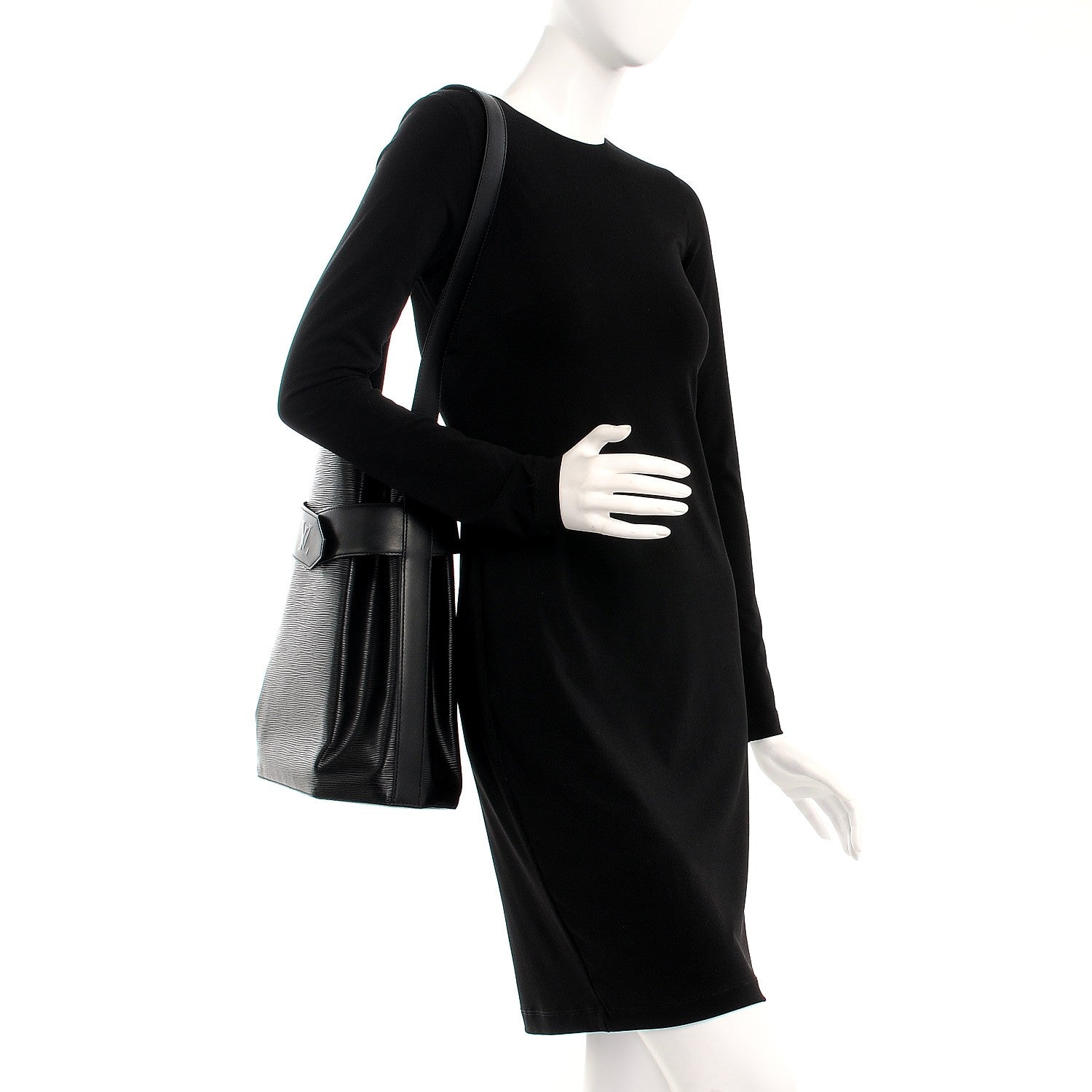 Louis Vuitton Epi Sac D'Epaule GM Black 2 of 7