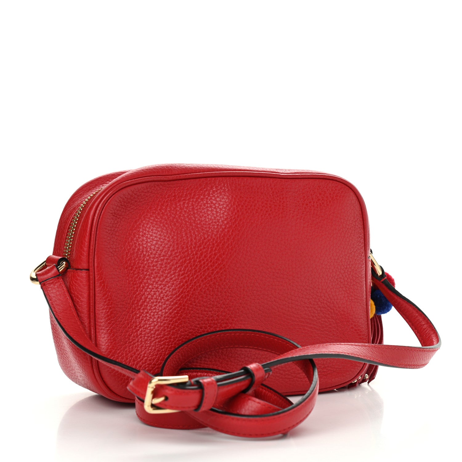 Dolce & Gabbana Calfskin Pom Pom Glam Crossbody Scarlet 2 of 9