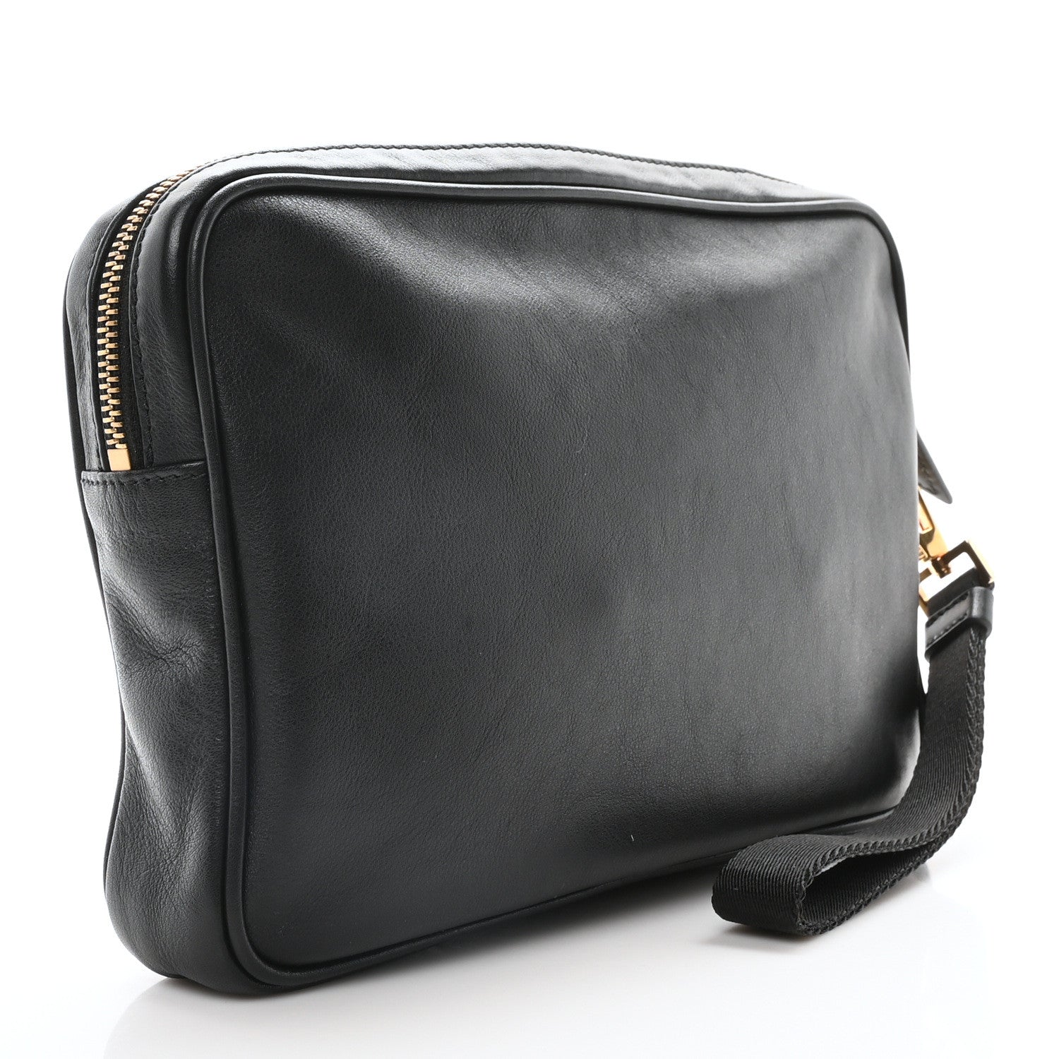 Versace Vitello Palazzo Medusa Wristlet Clutch Bag Black 3 of 9