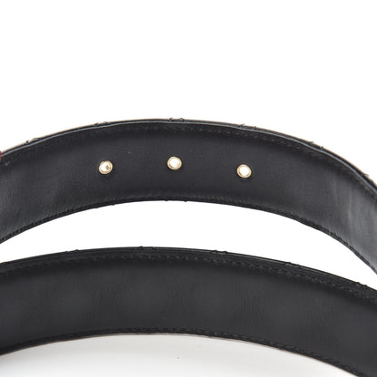 Chanel Lambskin Quilted CC Chain Belt 85 34 Black 3 of 5