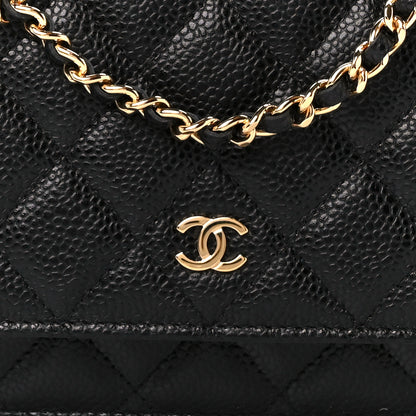 Chanel Caviar Quilted Wallet on Chain WOC Black 9 of 12
