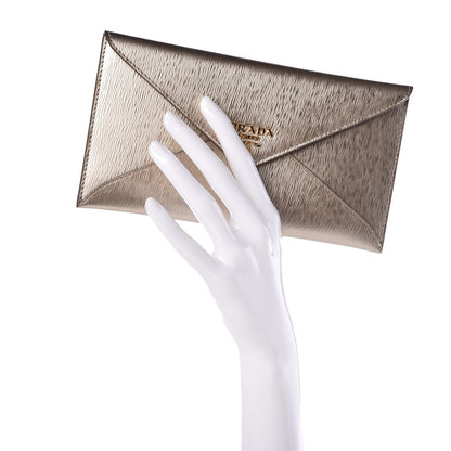 Prada Vitello Move Envelope Wallet Pirite 2 of 7