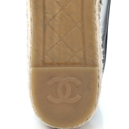 Chanel Mesh Grosgrain CC Espadrilles 39 Black 6 of 9