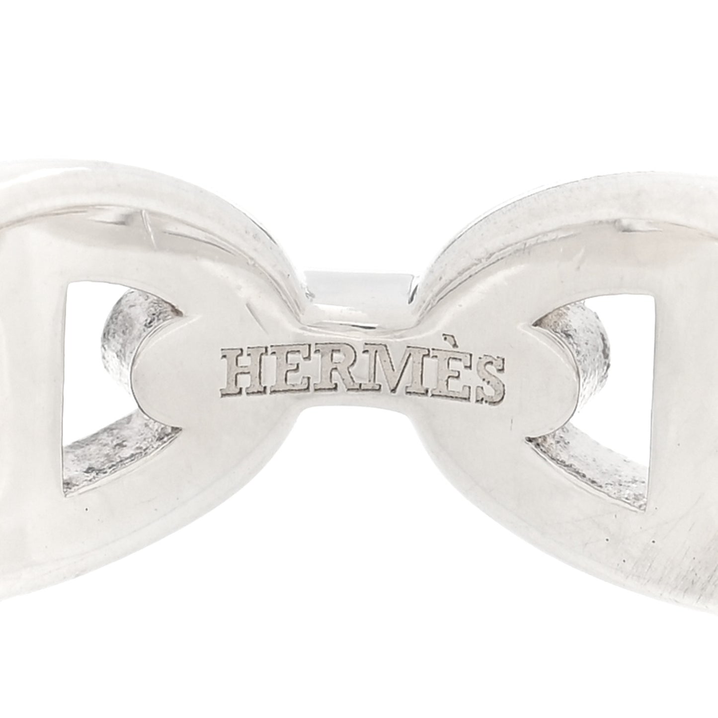 Sterling Silver PM Chaine d'Ancre Enchainee Band Ring 54 6.75