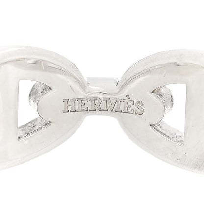 Hermes Sterling Silver PM Chaine d'Ancre Enchainee Band Ring 54 6.75 4 of 6