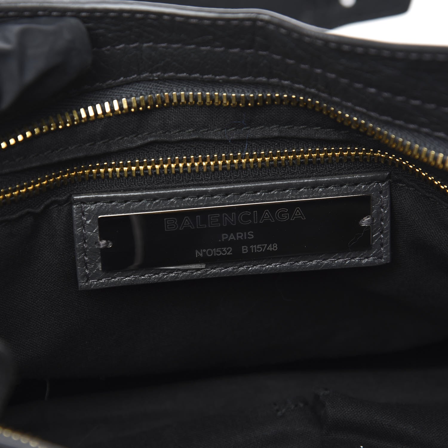 Balenciaga Agneau Classic Gold Hardware City Gris Fossile Anthracite 5 of 9