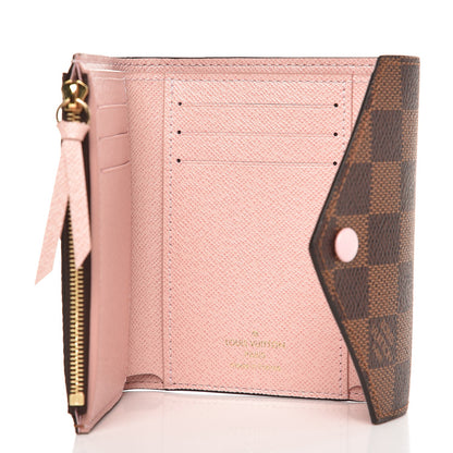 Louis Vuitton Damier Ebene Victorine Wallet Rose Ballerine 5 of 6
