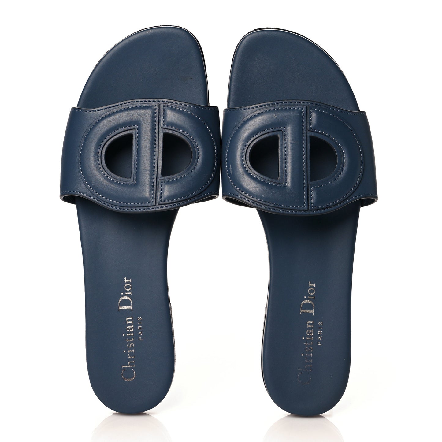 Calfskin D-Club Mule Sandal 37 Navy