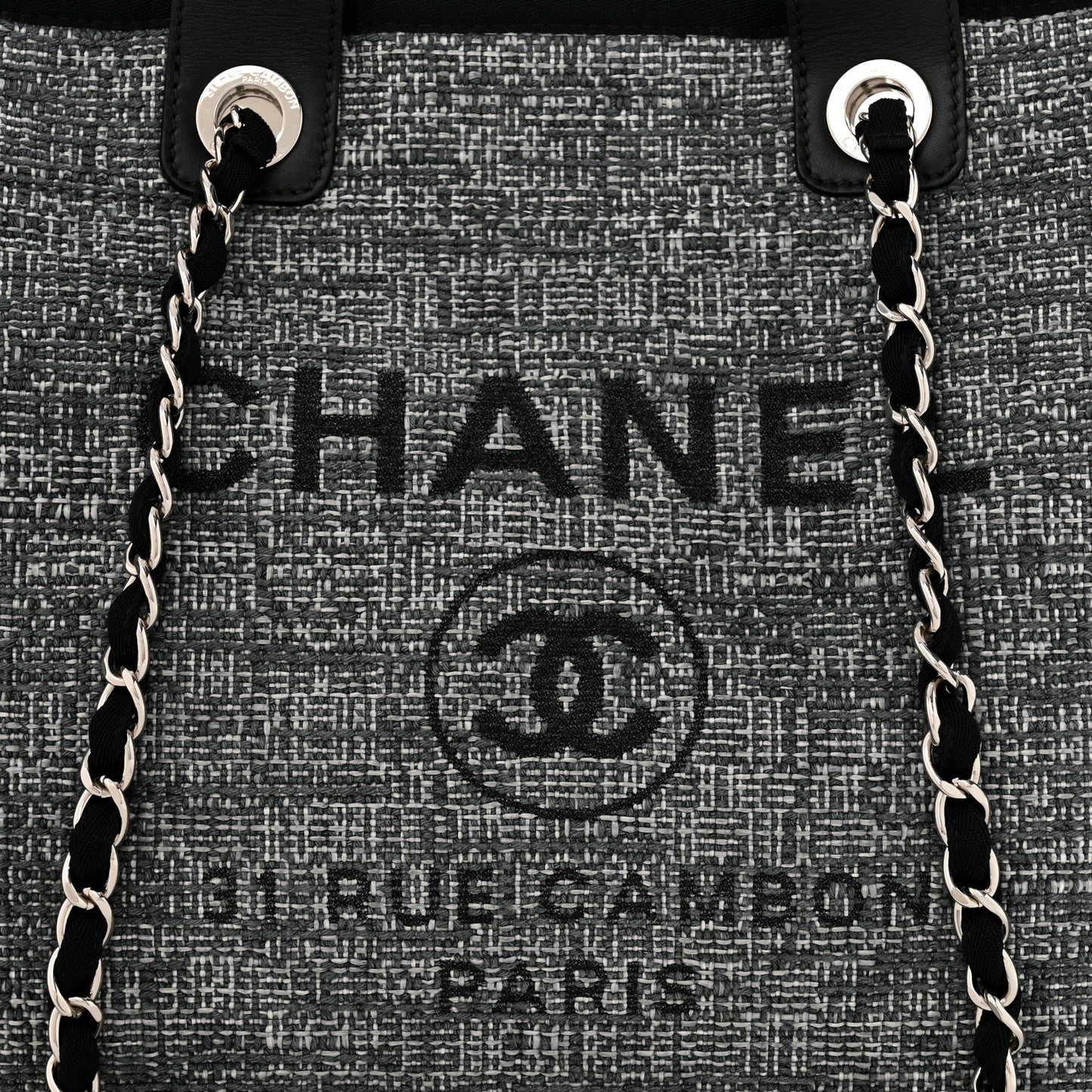 Canvas Medium Deauville Tote Charcoal
