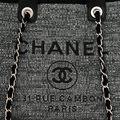 Chanel Canvas Medium Deauville Tote Charcoal 8 of 10