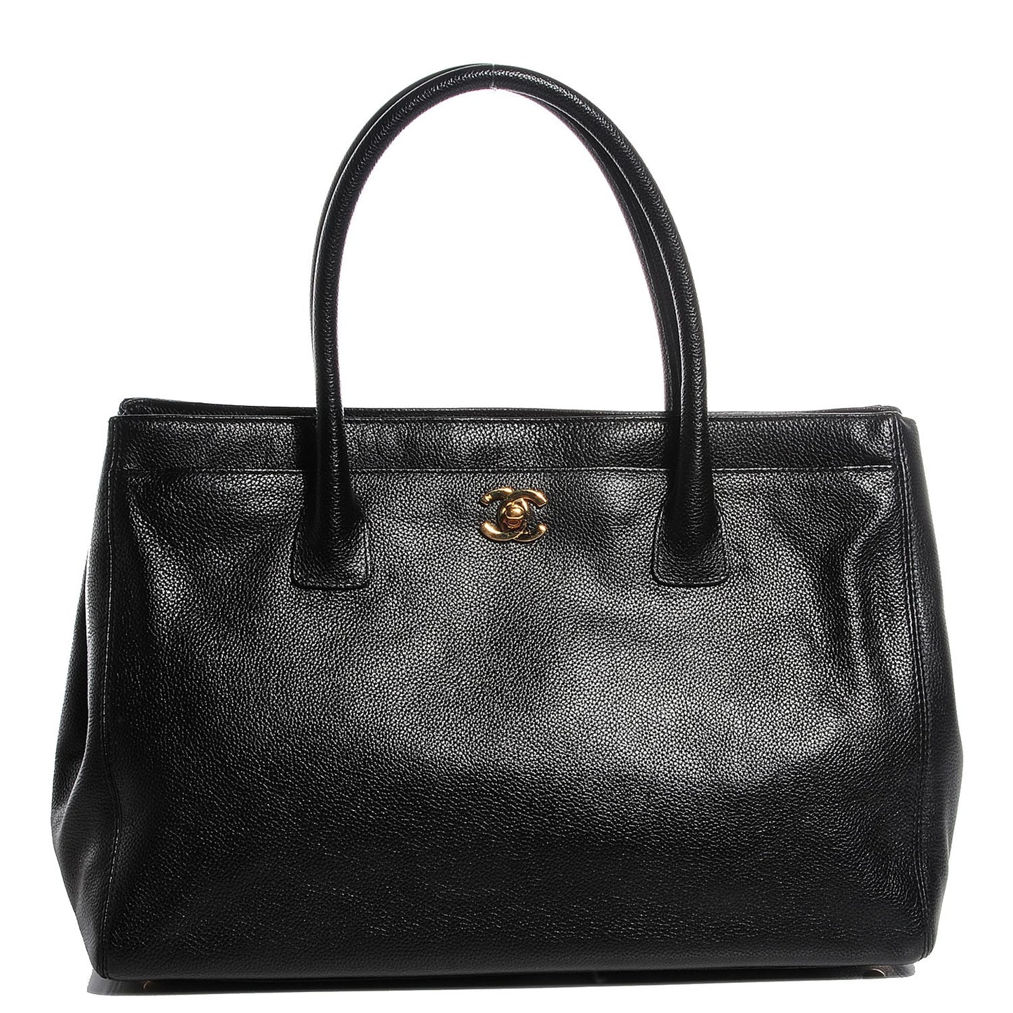 Calfskin Cerf Shopper Tote Black