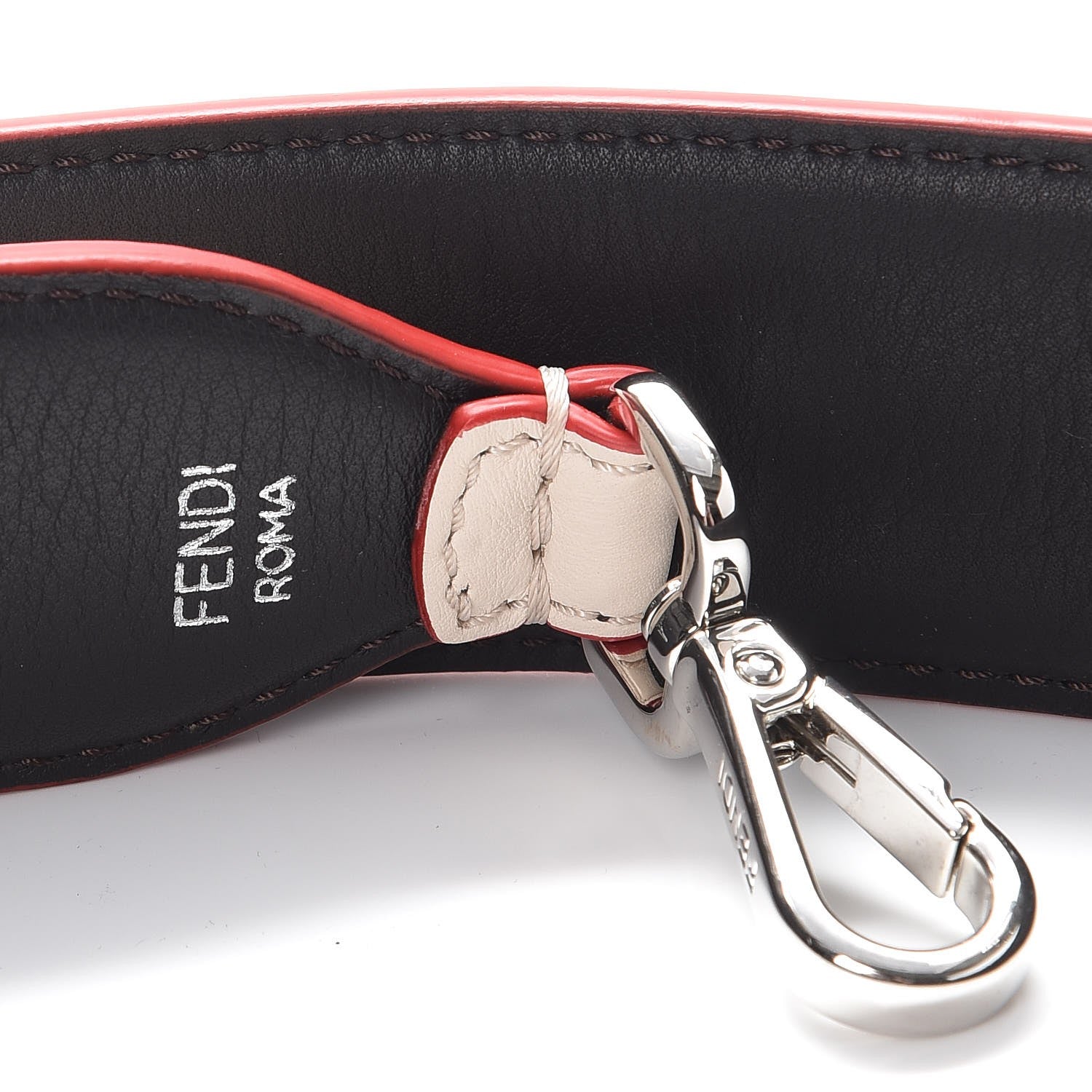 Fendi Vitello Dolce Fun Fair Metal Studded Strap You Camelia Multicolor 5 of 8