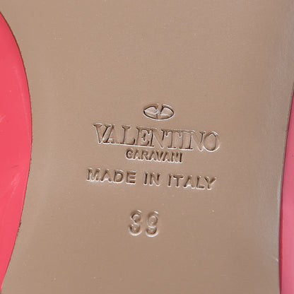 Valentino Garavani Patent Nappa Rockstud Ballerina Flats 39 Deep Rose Poudre 6 of 8