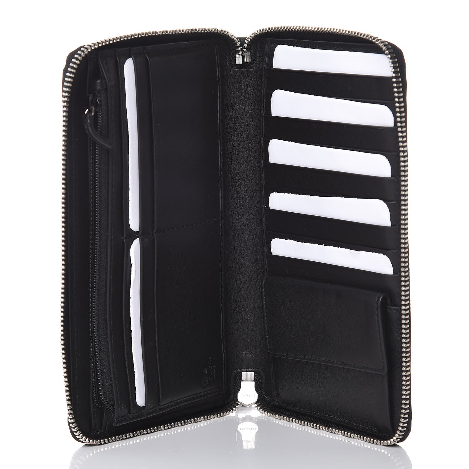 Gucci Microguccissima Large Zip Around Organizer Wallet Black 5 of 7