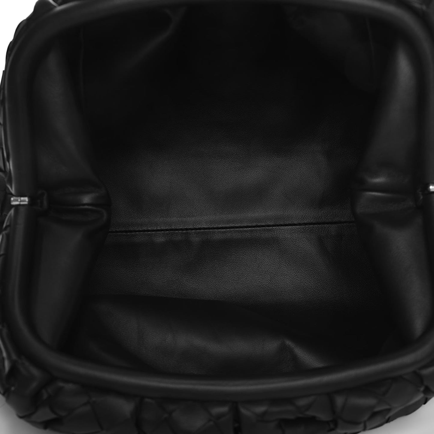 Nappa Maxi Intreccio The Pouch Oversized Clutch Black