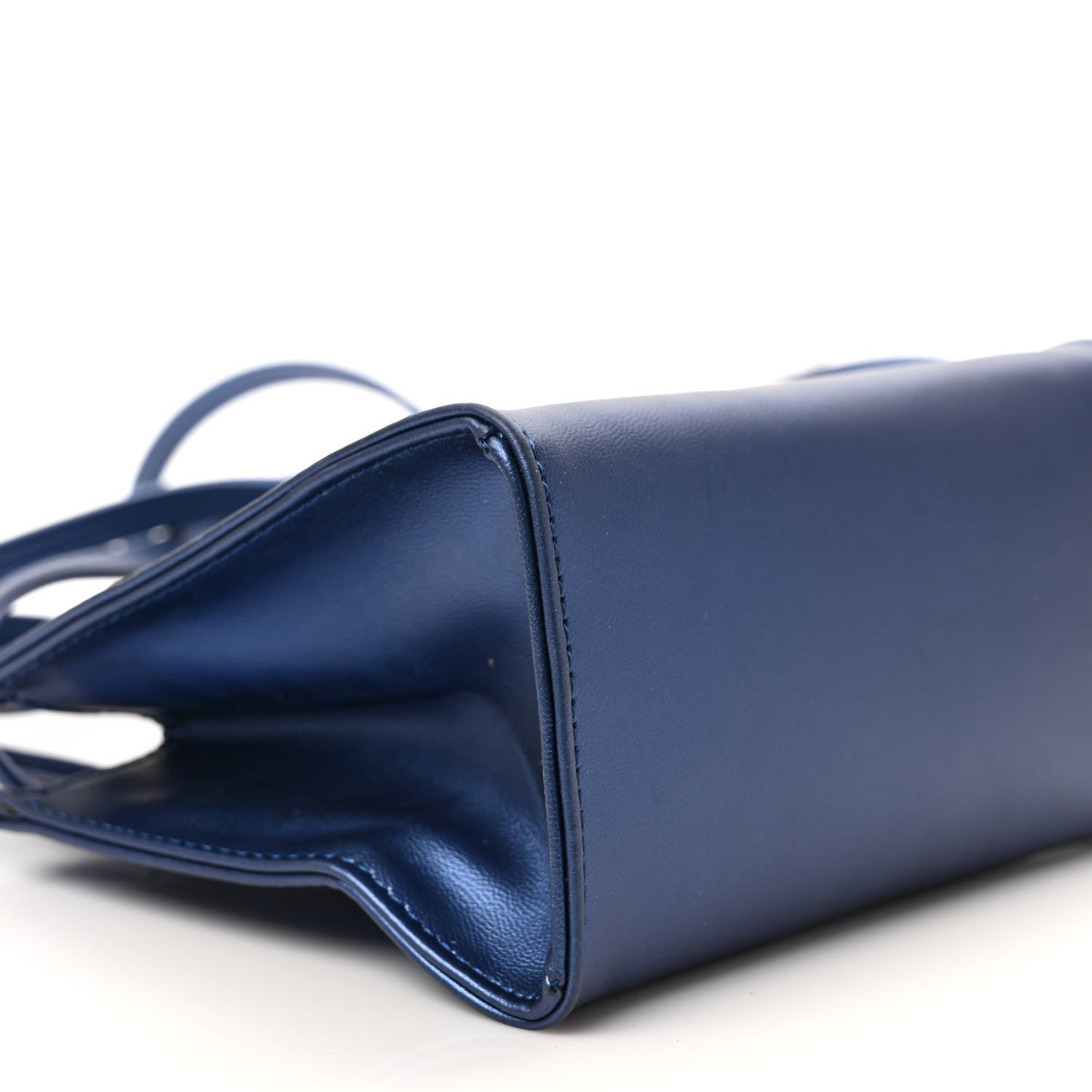 Telfar Metallic Vegan Leather Small Shopping Bag Cobalt 8 of 9