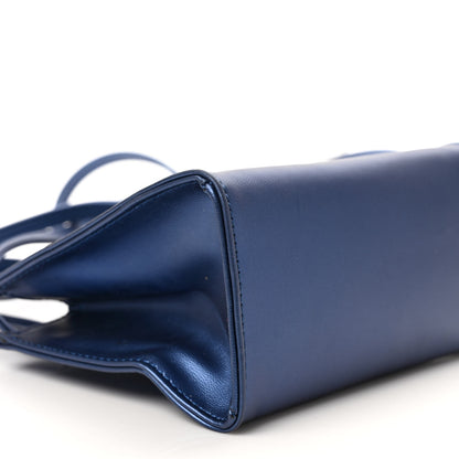 Telfar Metallic Vegan Leather Small Shopping Bag Cobalt 8 of 9