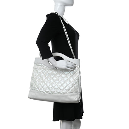 Chanel Crumpled Calfskin Quilted Large 31 Shopping Bag White 3 of 12