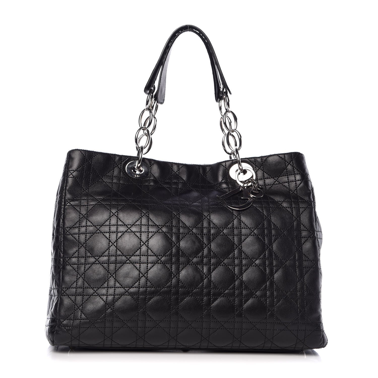 Christian Dior Lambskin Cannage Large Dior Soft Shopping Tote Black 1 of 10