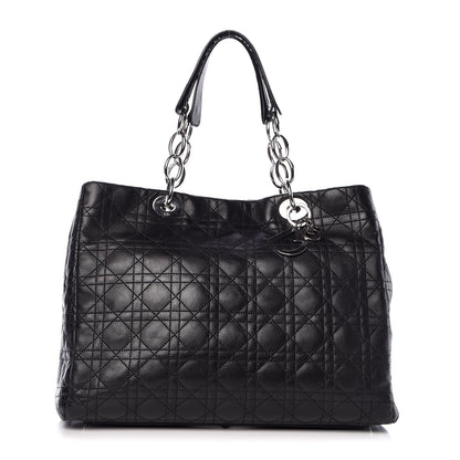 Christian Dior Lambskin Cannage Large Dior Soft Shopping Tote Black 1 of 10