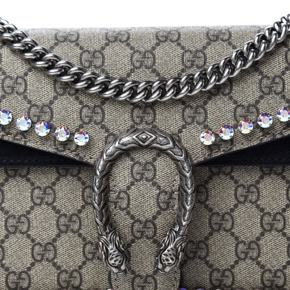 Gucci GG Supreme Monogram Crystal Small Dionysus Shoulder Bag Black 10 of 11