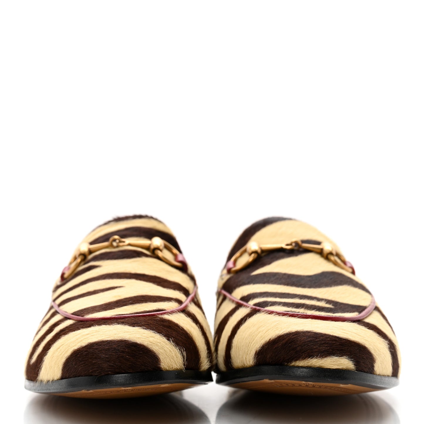 Calf Hair Tiger Print Womens Jordaan Loafers 36 Natural Black Romantic Cherry