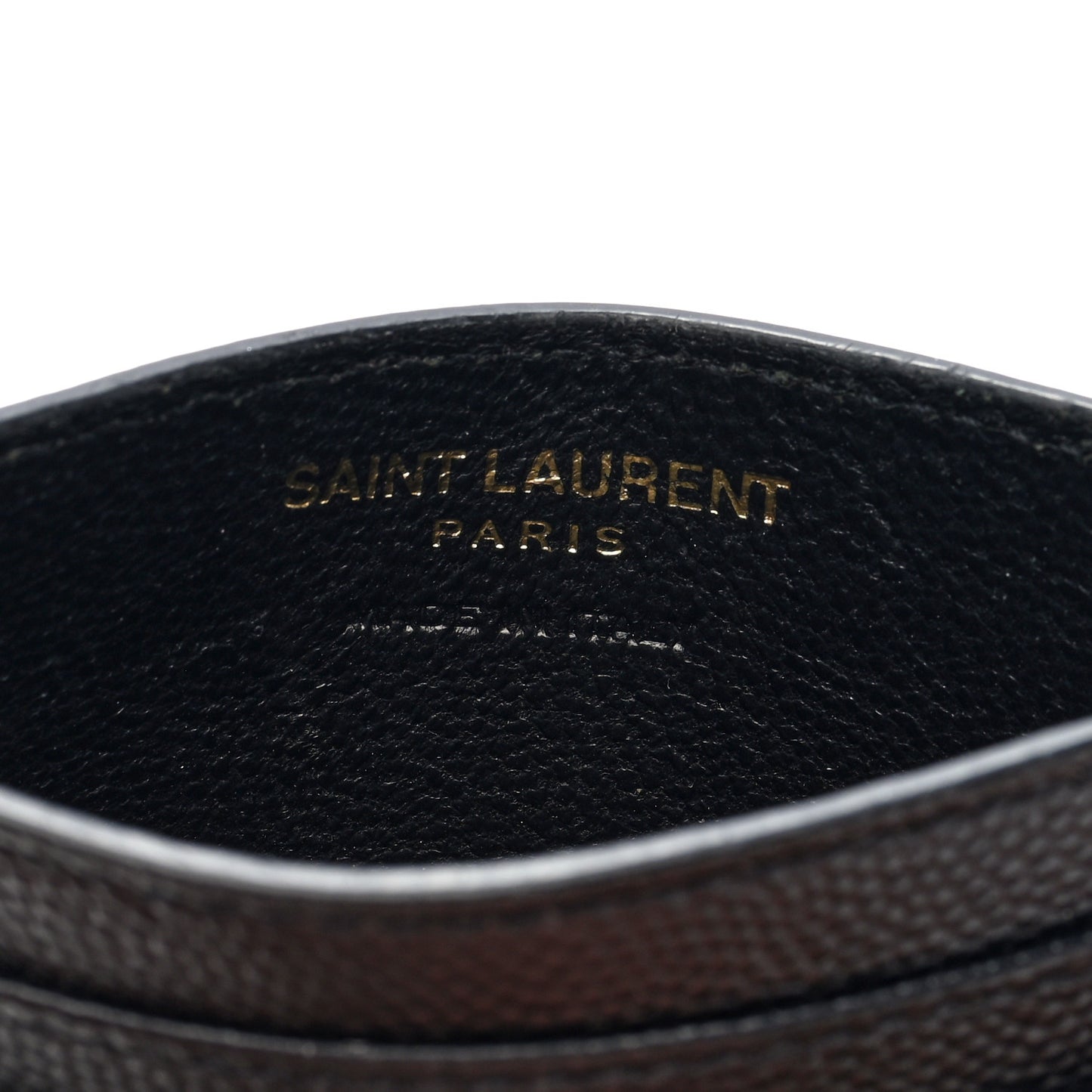 Grain De Poudre Matelasse Chevron Monogram Credit Card Case Black