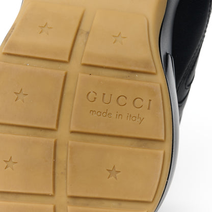 Gucci Calfskin Iridescent Logo Womens Rhyton Sneakers 39 Black 8 of 9