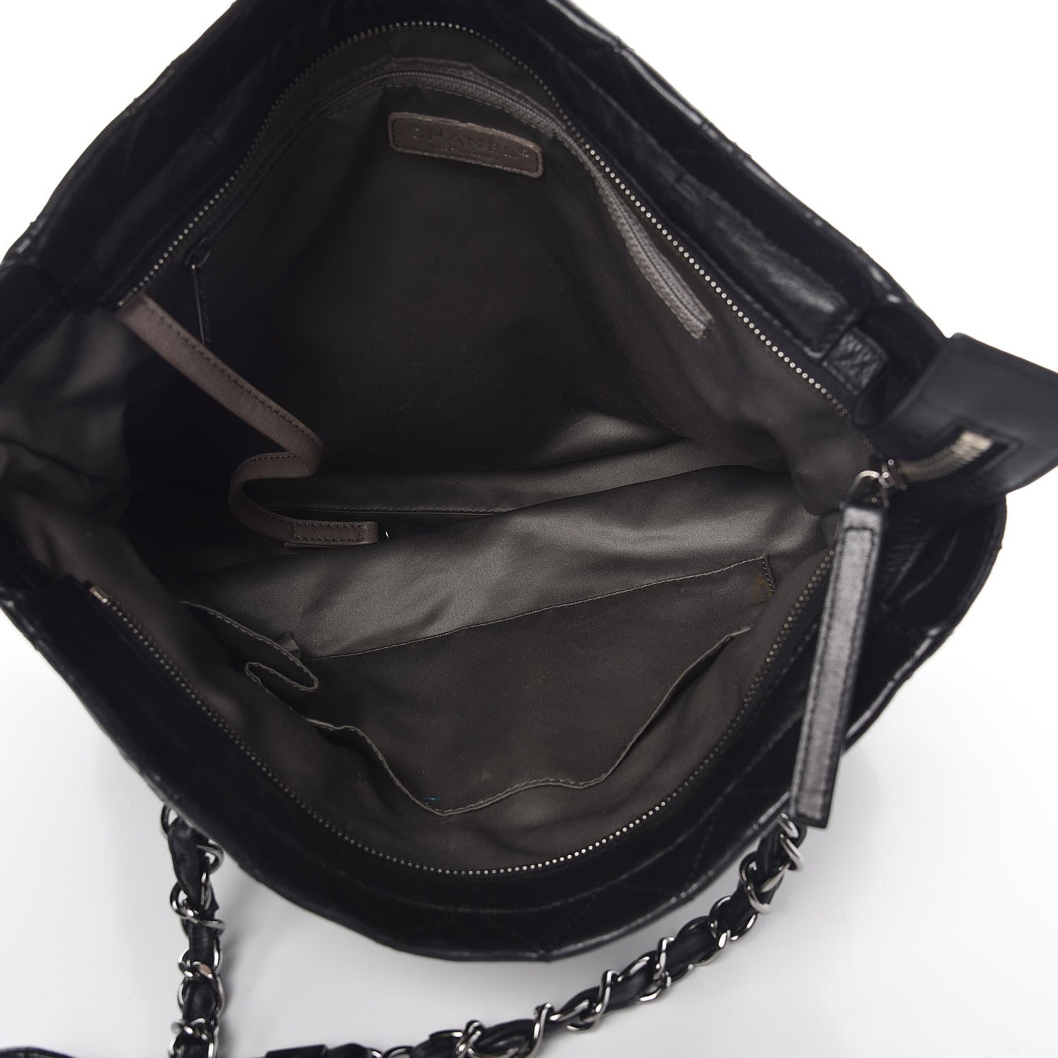 Chanel Lambskin Quilted Sharpei Shopping Tote Black 5 of 11