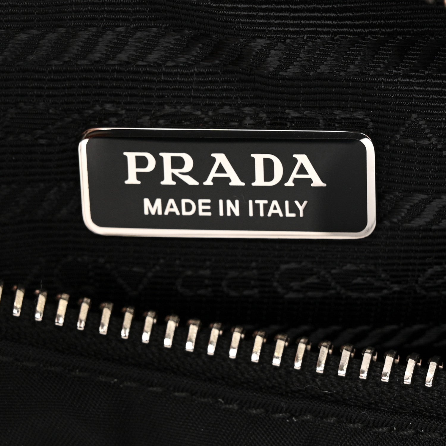 Prada Nylon Sequin Embellished Polka Dot Re-Edition 2005 Shoulder Bag Black 6 of 10