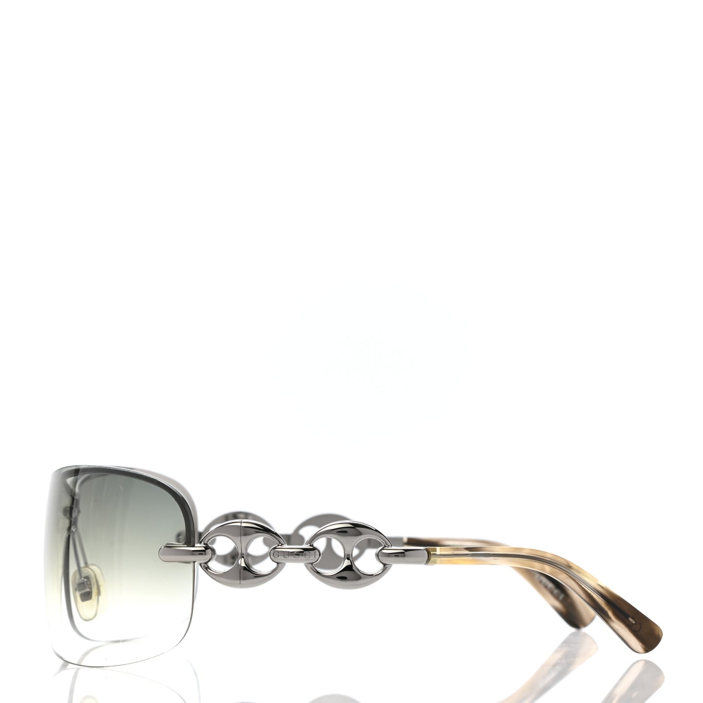 Semi Rimless Gradient Marina Chain Sunglasses GG2772/S Silver