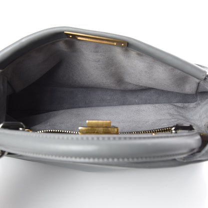 Fendi Vitello Suede Medium Peekaboo Iconic Satchel Grigio Chiaro 6 of 20