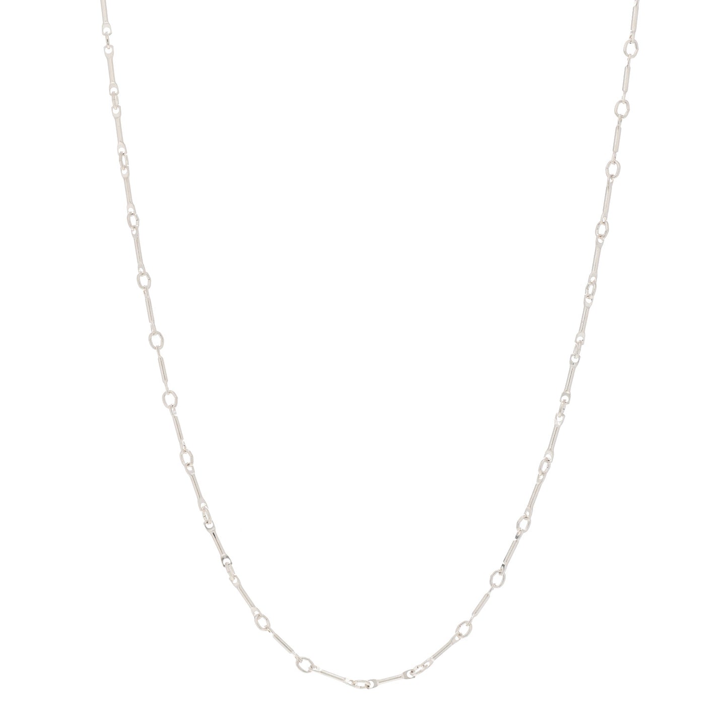 Sterling Silver Ziegfeld Bar Chain Necklace