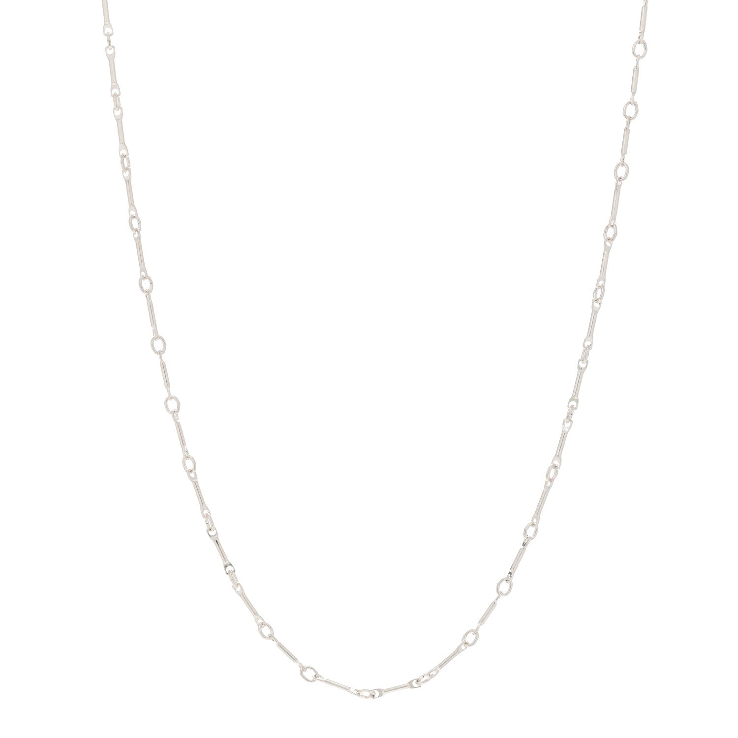 Tiffany Sterling Silver Ziegfeld Bar Chain Necklace 1 of 6